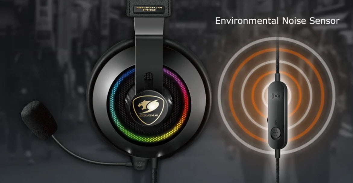 2025 Audífonos Gamer Cougar Phontum Pro Prix USB 7.1 – Multiplataforma