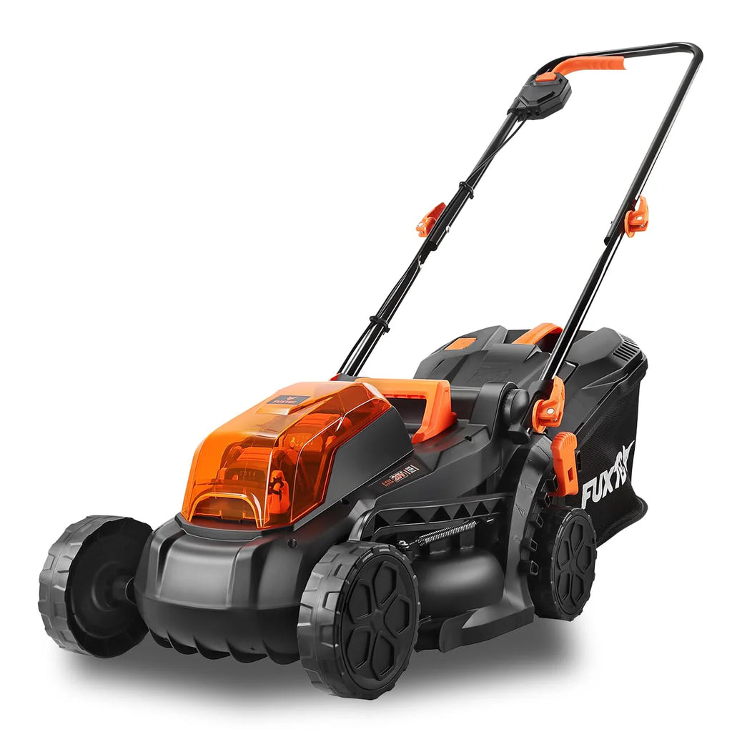2025 Cortacésped inalámbrico FUXTEC 40V (2x20V) E1RM20 con 2 baterías Li-Ion 20V 2Ah y cargador doble – Ancho de corte 33 cm, altura de corte variable