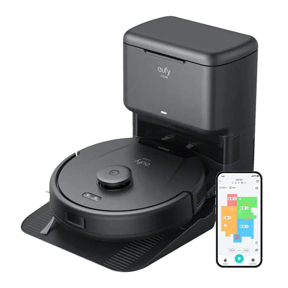 Aspiradora Robot Híbrida Eufy L60 con Estación de Autolimpieza - Negro | T2278V11