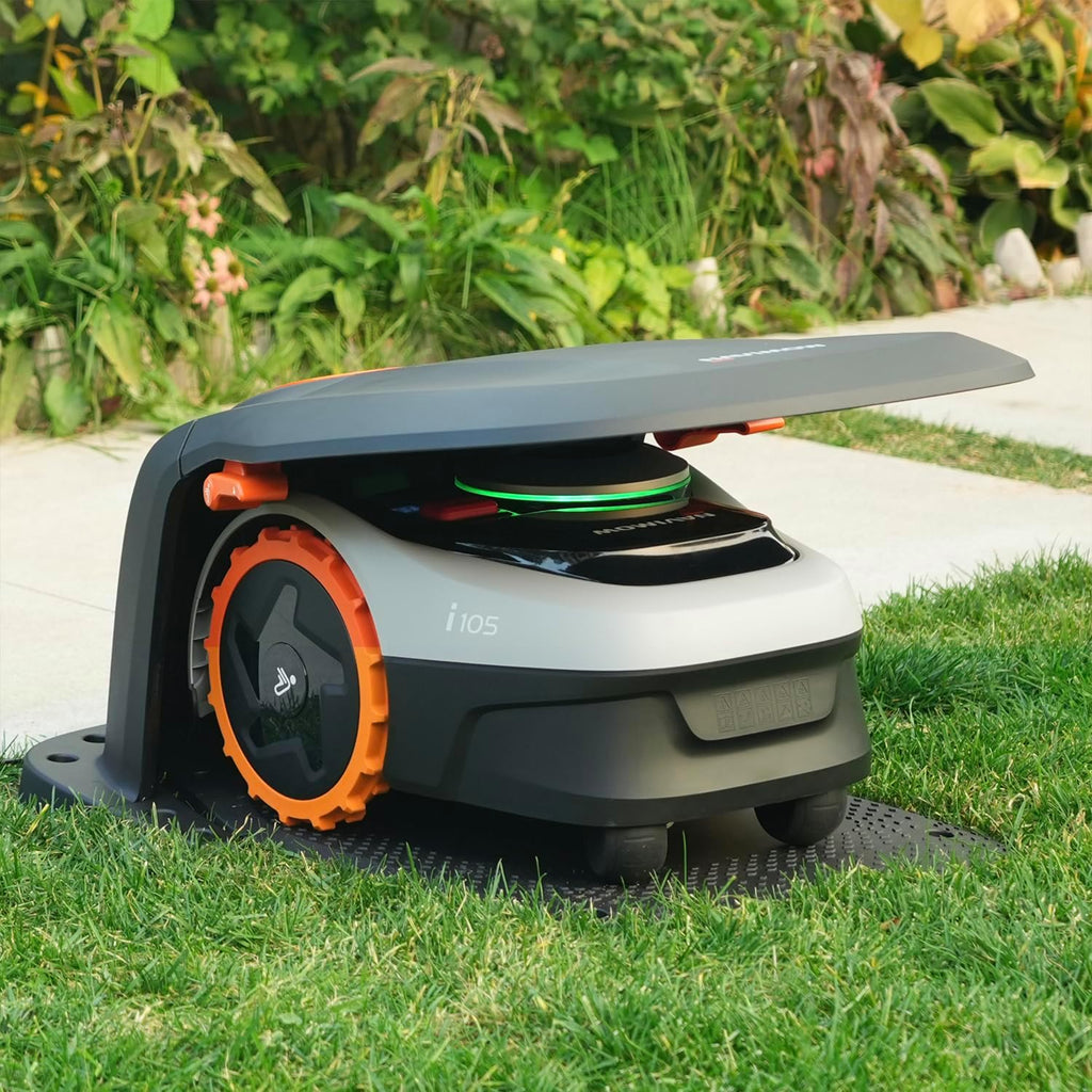2025 Garaje Navimow S, plegable hacia arriba, sin bloqueo de señal, protección contra el sol y la lluvia, accesorio para robot cortacésped Navimow i105E, i108E