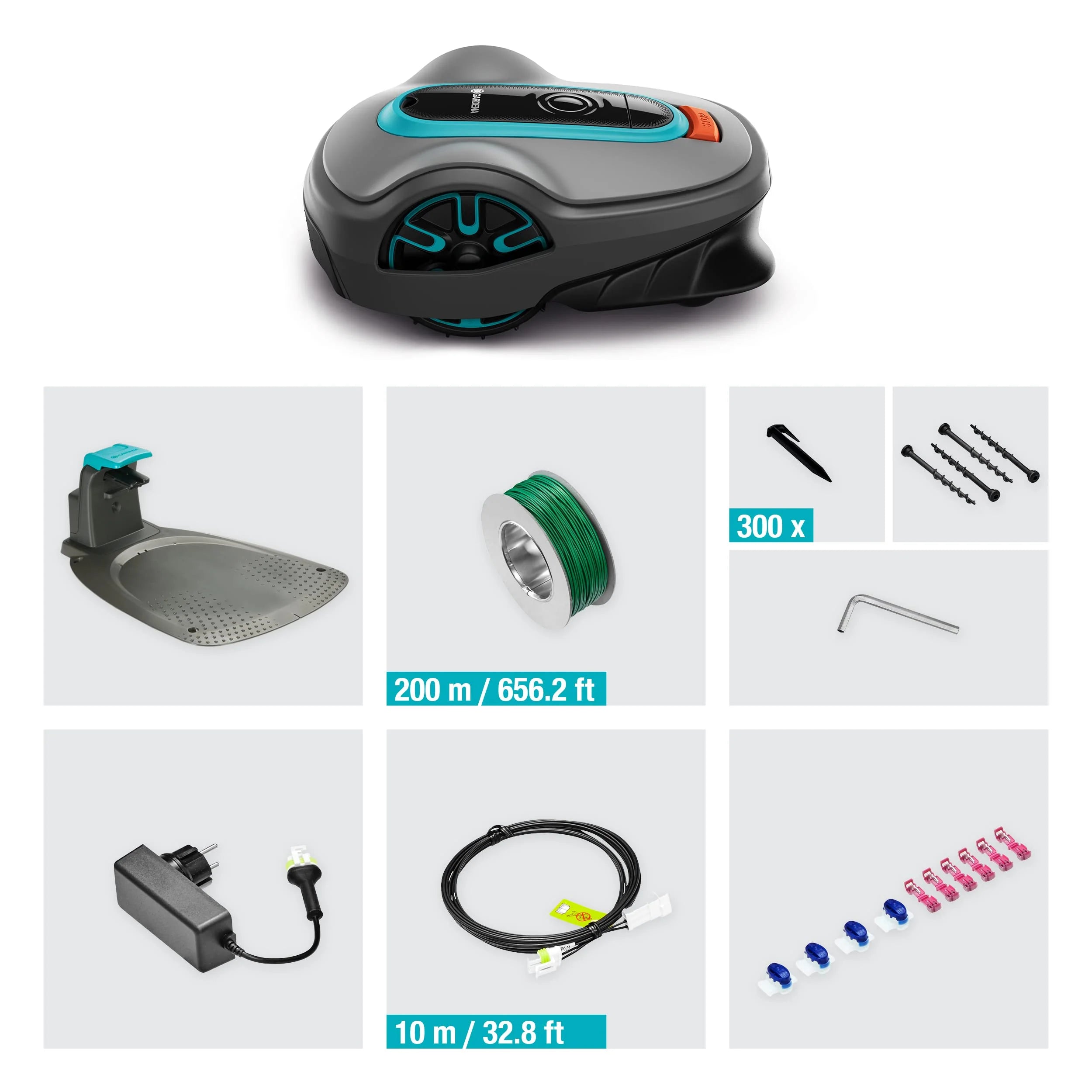 2025 Robot cortacésped Gardena SILENO minimo 350 m²: cortacésped inteligente con conectividad óptima, programable vía la aplicación Gardena Bluetooth (15208-47)