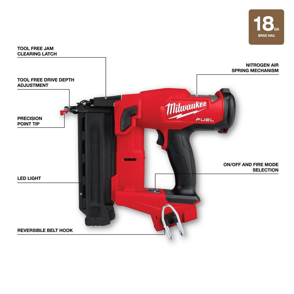 2025 Kit Combo M18 FUEL 18V Ion de Litio Sin Escobillas Cordless (10 Herramientas) con (2) Baterías de 5.0 Ah, (1) Cargador, (2) Bolsas para Herramientas