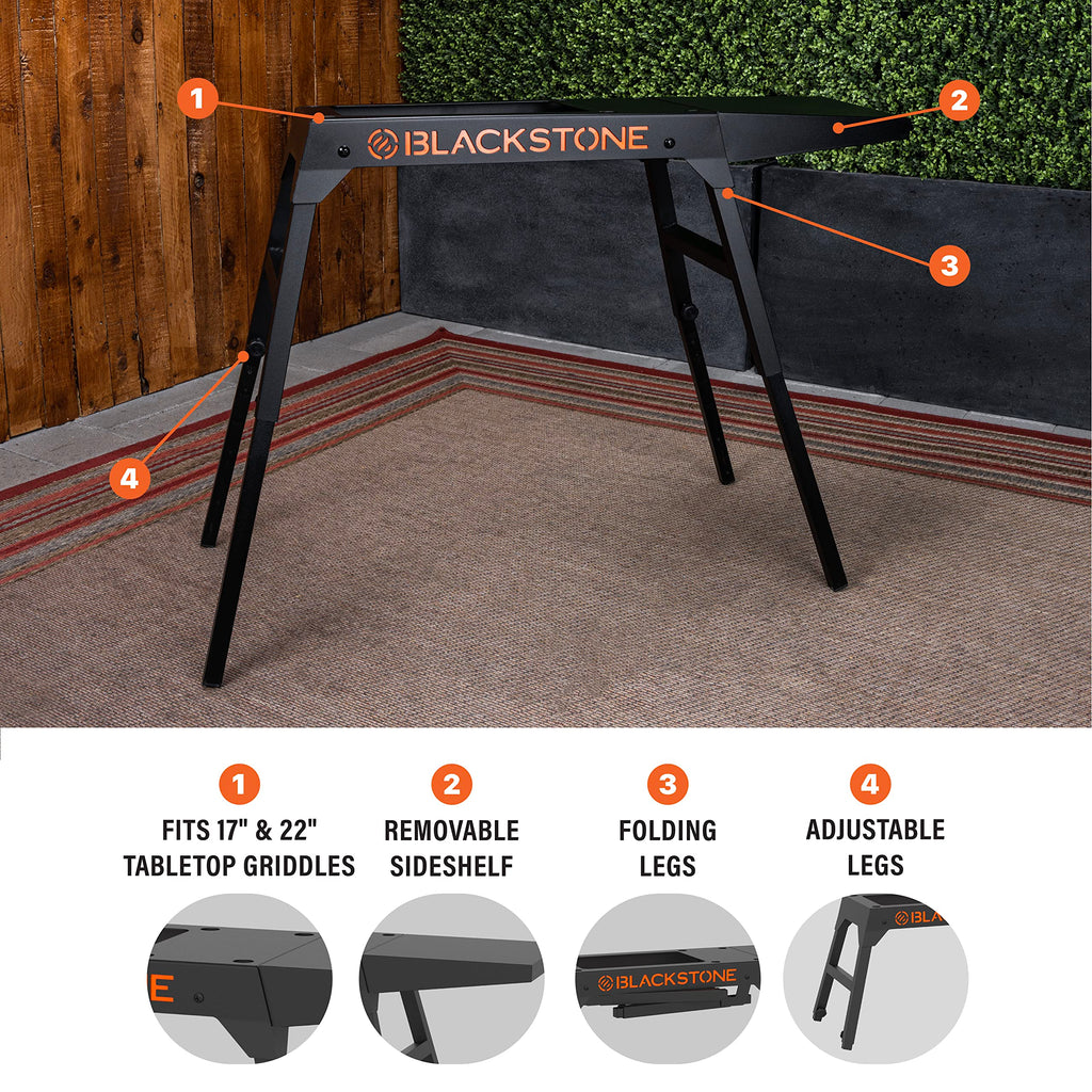 2025 Blackstone Soporte Universal para Plancha con Piernas Ajustables y Estante Lateral