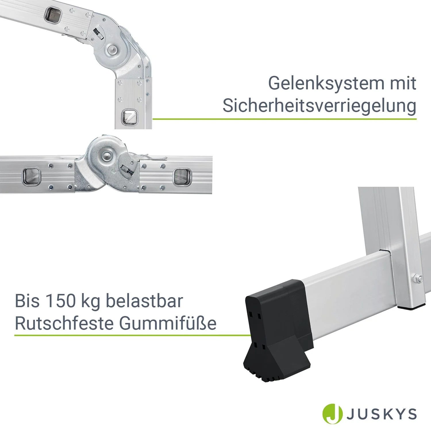 2025 Escalera multifuncional de aluminio 3,6 m – Versátil, estable y compacta