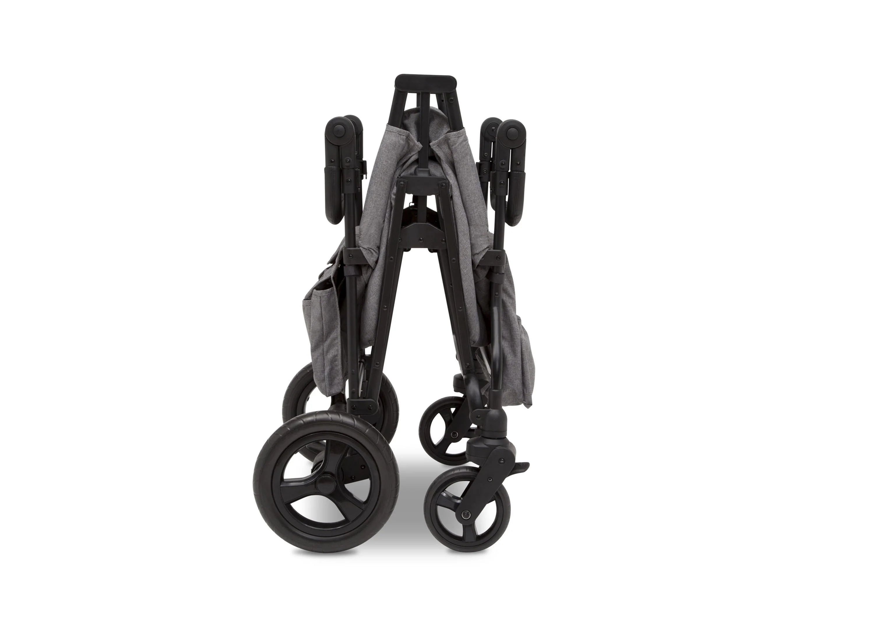 2025 Jeep Wrangler Stroller Wagon de Delta Children – 3 Modos: Portabebés, Cochecito y Carrito, Suspensión, Capota UV, Compatible con Sillas de Auto, Almacenamiento Múltiple, Manillares Ajustables