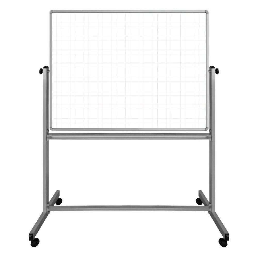 2025 Pizarra blanca móvil magnética de doble cara con cuadrícula Ghost Grid (117 cm x 91 cm)