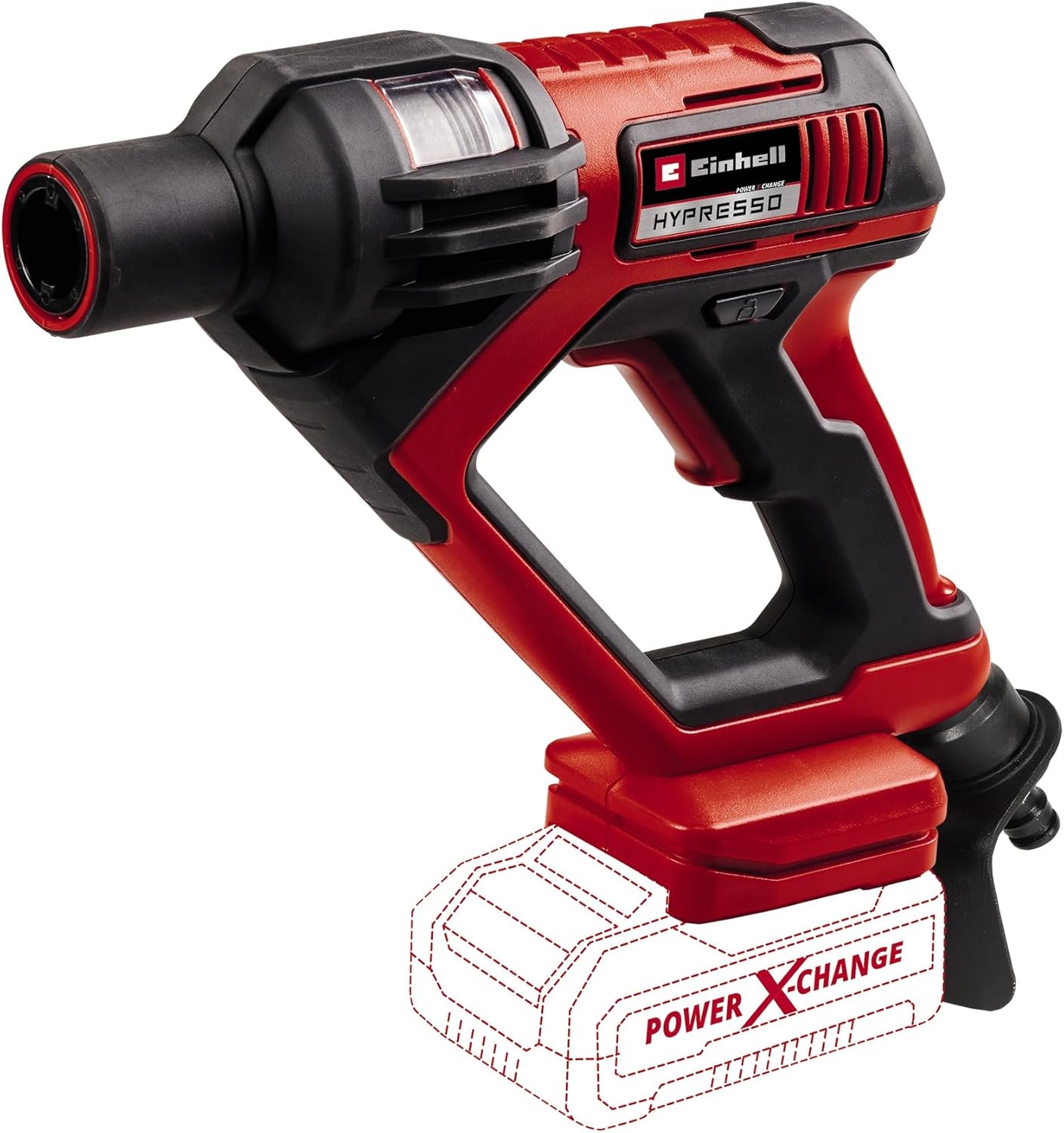 Einhell Pressure Washer Gun with HYPRESSO 18/24.1 Power X-Change Battery (18 V, 24 Bar, Mobile Cleaning and Watering, 240 L/h, Incl. Accessories, Without Battery or Charger)