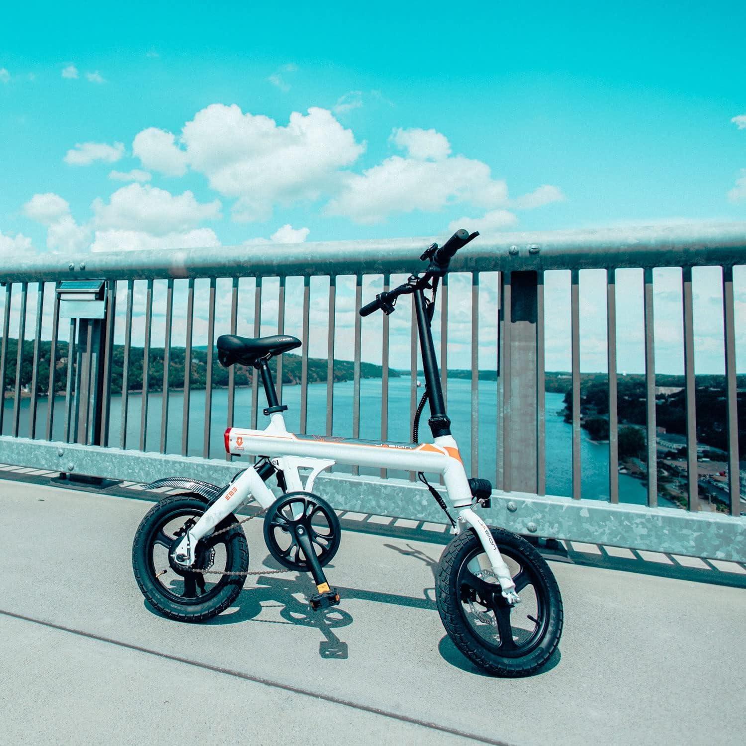 Bicicleta eléctrica EB3 para adultos, velocidad hasta 34 km/h, motor potente de 500W, batería de 270Wh, suspensión trasera, 3 niveles de asistencia, bicicleta plegable de 14 pulgadas para adultos y adolescentes, conforme a UL2849