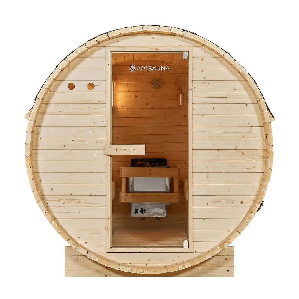 2025 Sauna barril Spitzbergen con estufa de sauna