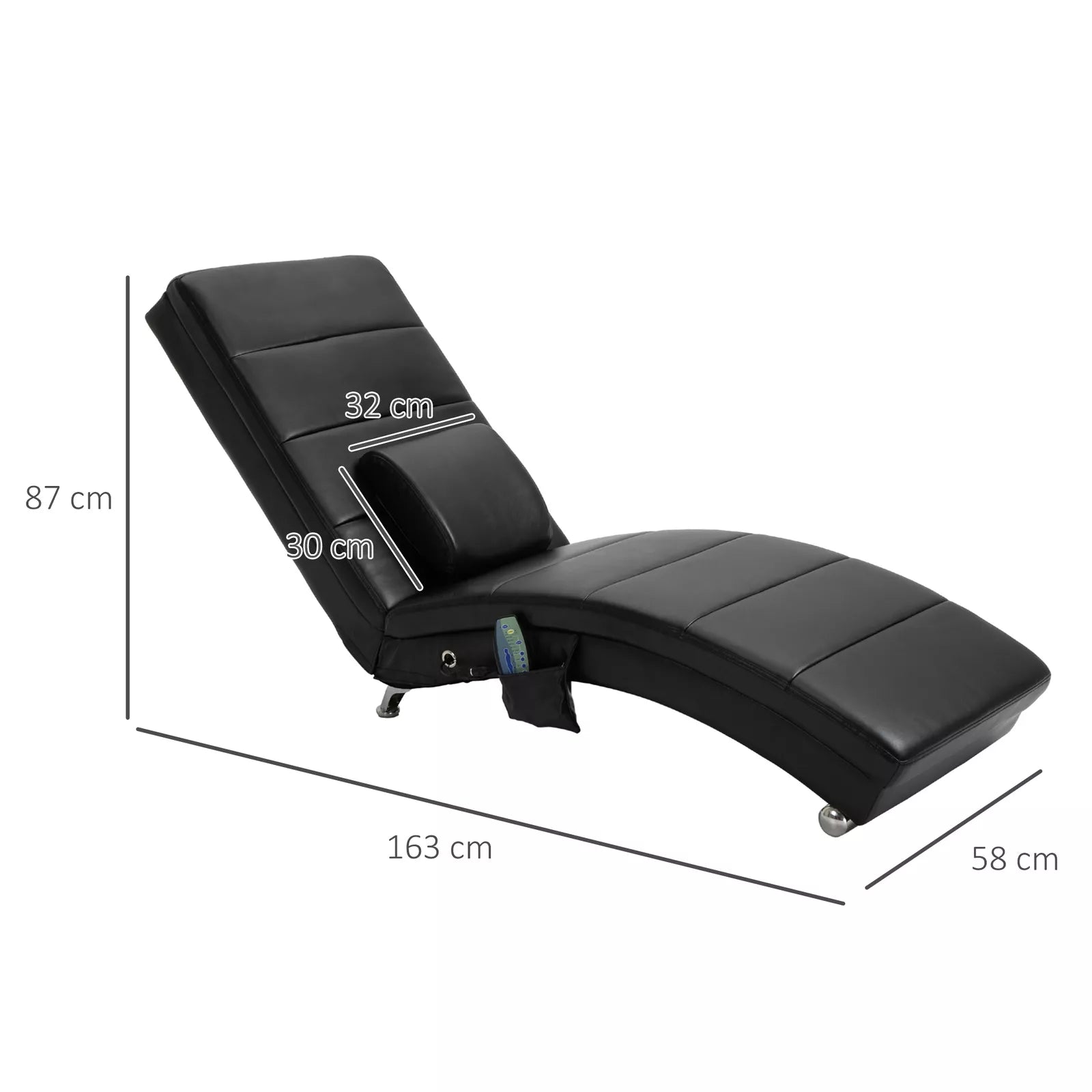2025 Sillón reclinable con función de masaje – Diseño Zero-G – Negro