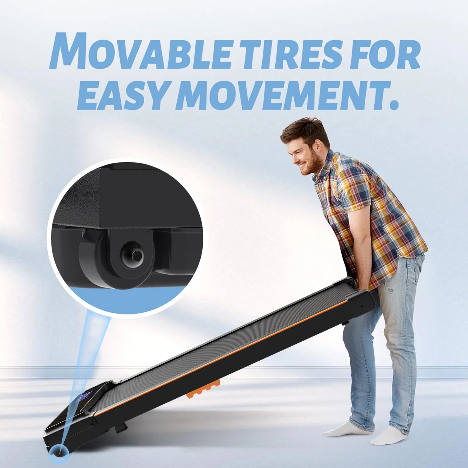 2025 Cinta de correr plegable CoolHut bajo el escritorio, caminadora 2 en 1 portátil para caminar, trotar y uso en oficina en casa, motor silencioso de 2,5 HP, pantalla LED y control remoto, negra