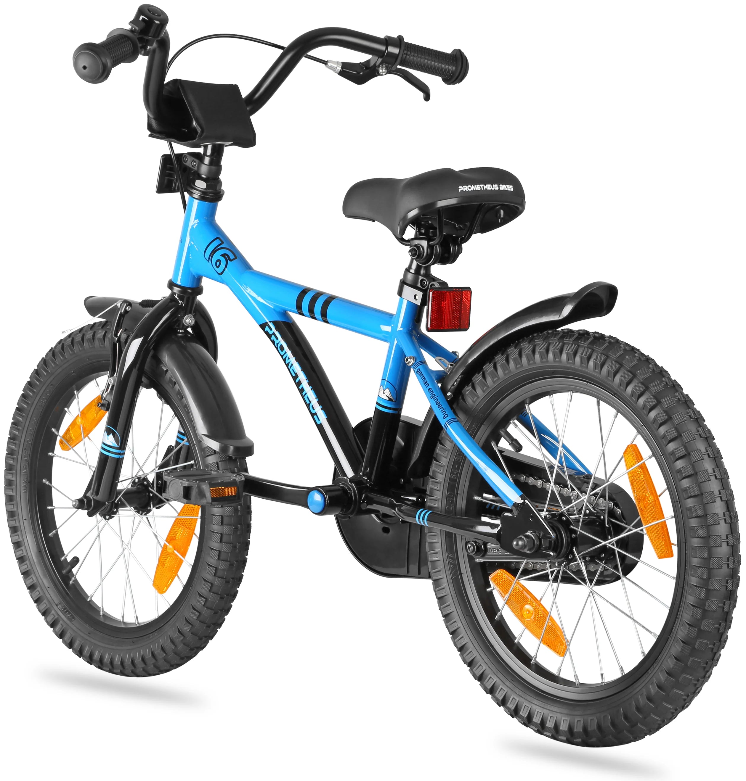 2025 Bicicleta Infantil de 16 Pulgadas con Ruedas Auxiliares Desmontables, para Niños de 4 a 5 Años, Azul y Negro