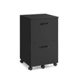 Archivador Industrial VASAGLE con 2 Cajones y Ruedas – Mueble de Oficina Móvil para Carpetas Colgantes Formato A4 y Carta, Estilo Rústico Marrón y Negro
