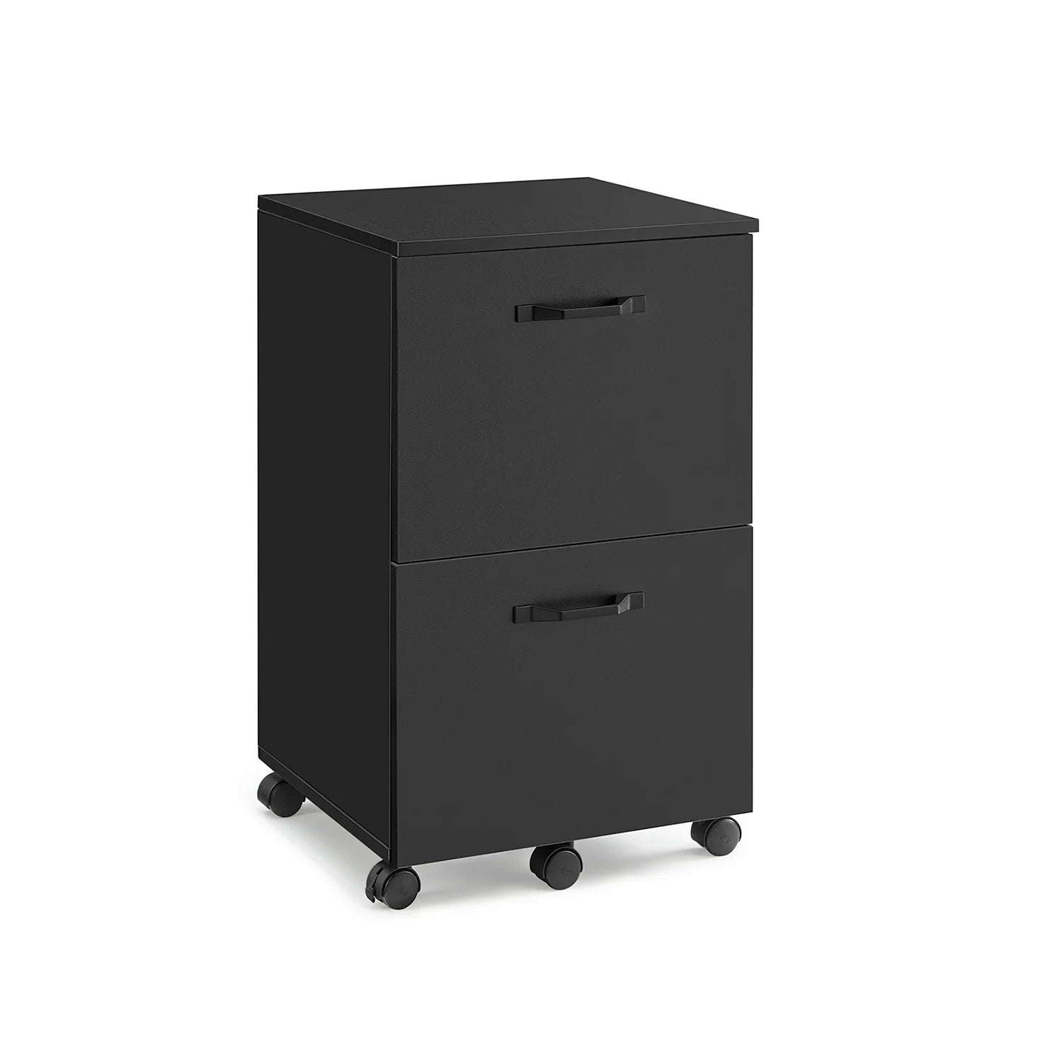 Archivador Industrial VASAGLE con 2 Cajones y Ruedas – Mueble de Oficina Móvil para Carpetas Colgantes Formato A4 y Carta, Estilo Rústico Marrón y Negro