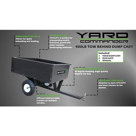 2025 Carro de Volteo de Acero Yard Commander 10 cu.ft.