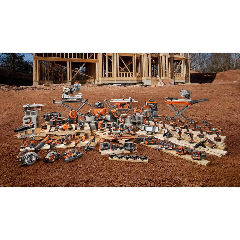 2025 RIDGID Kit Combo 18V sin escobillas de 9 herramientas con (2) baterías de 2.0 Ah y (1) batería de 4.0 Ah, cargador y bolsa para herramientas R96265N