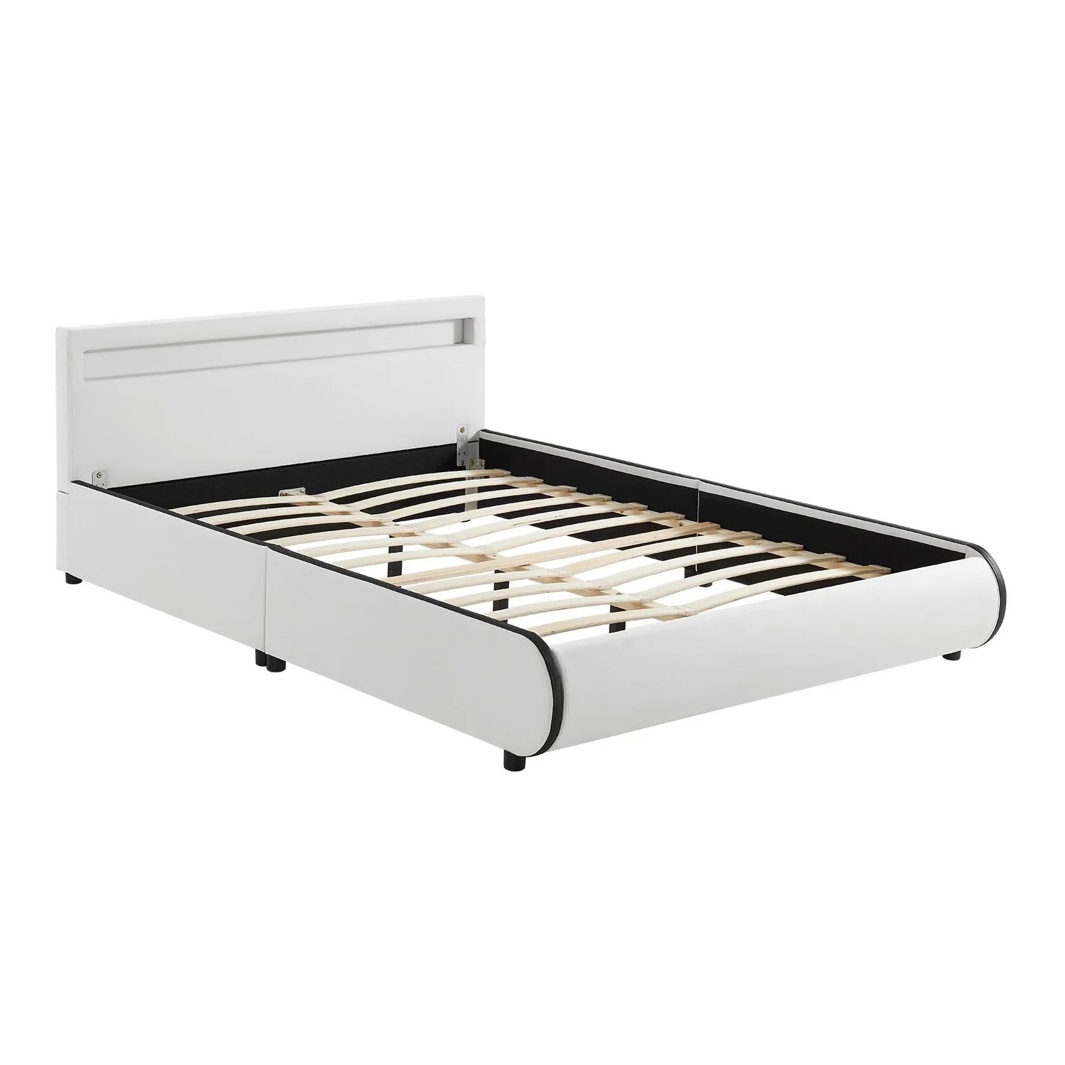 2025 Cama tapizada Sevilla 140x200 cm en blanco