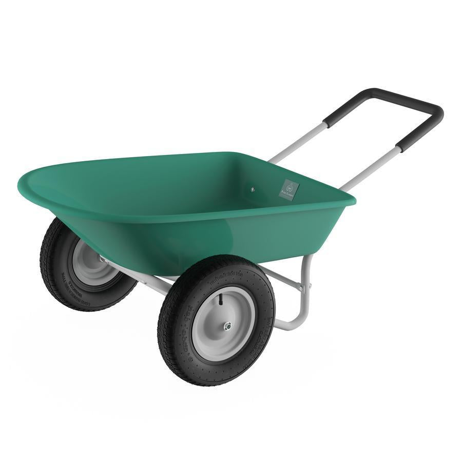 2025 Carretilla de Dos Ruedas, Gran Capacidad, Carro Utilitario Volteable para Jardinería, Paisajismo, Mantenimiento de Césped y Bricolaje