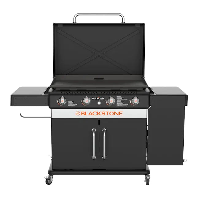 Mesa de Cocina Blackstone de 36" con Parrilla Plana, Parrilla de Gas Propano con 4 Quemadores y Mesa Lateral