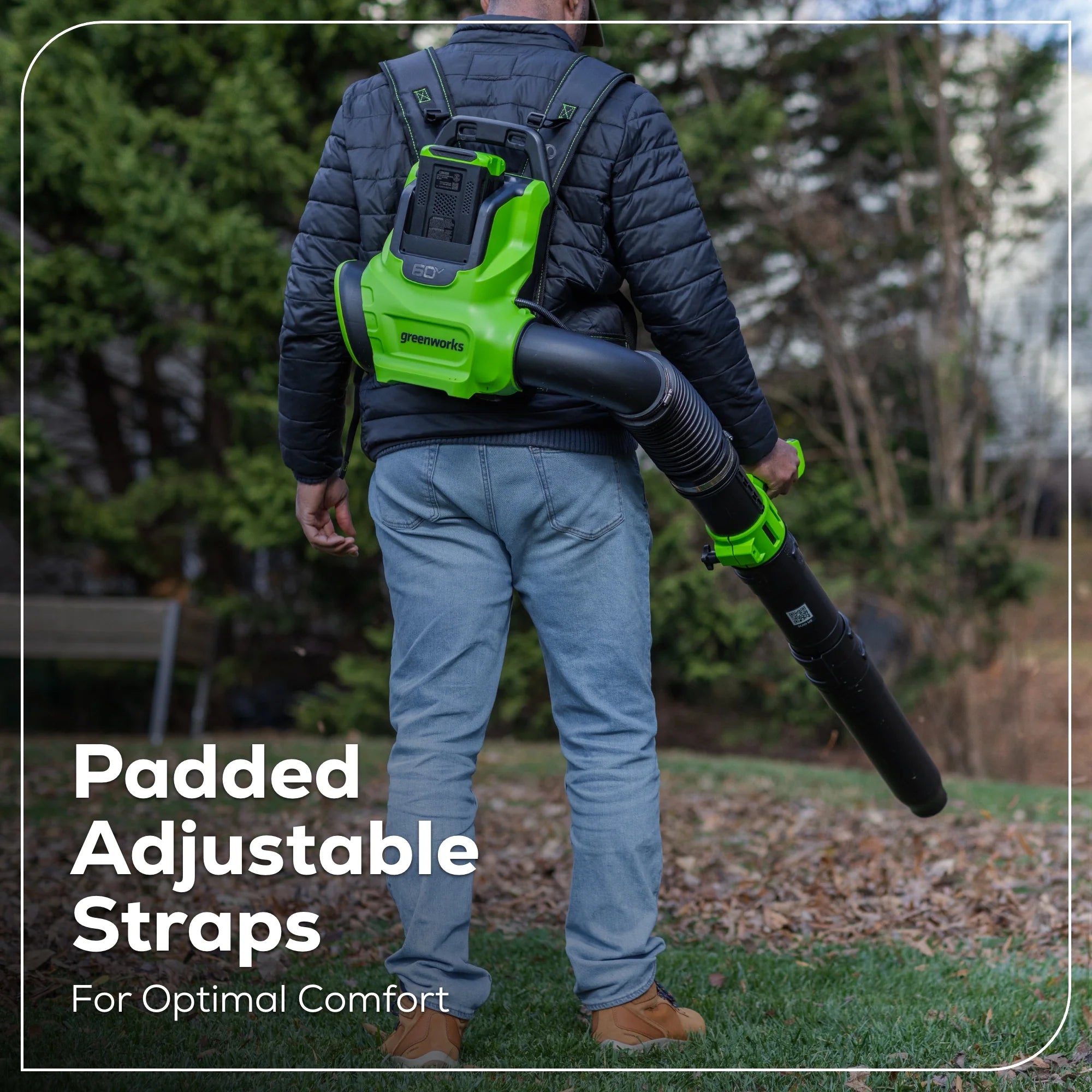2025 Soplador de mochila inalámbrico 60V 730 CFM con batería de 4.0Ah y cargador 3A