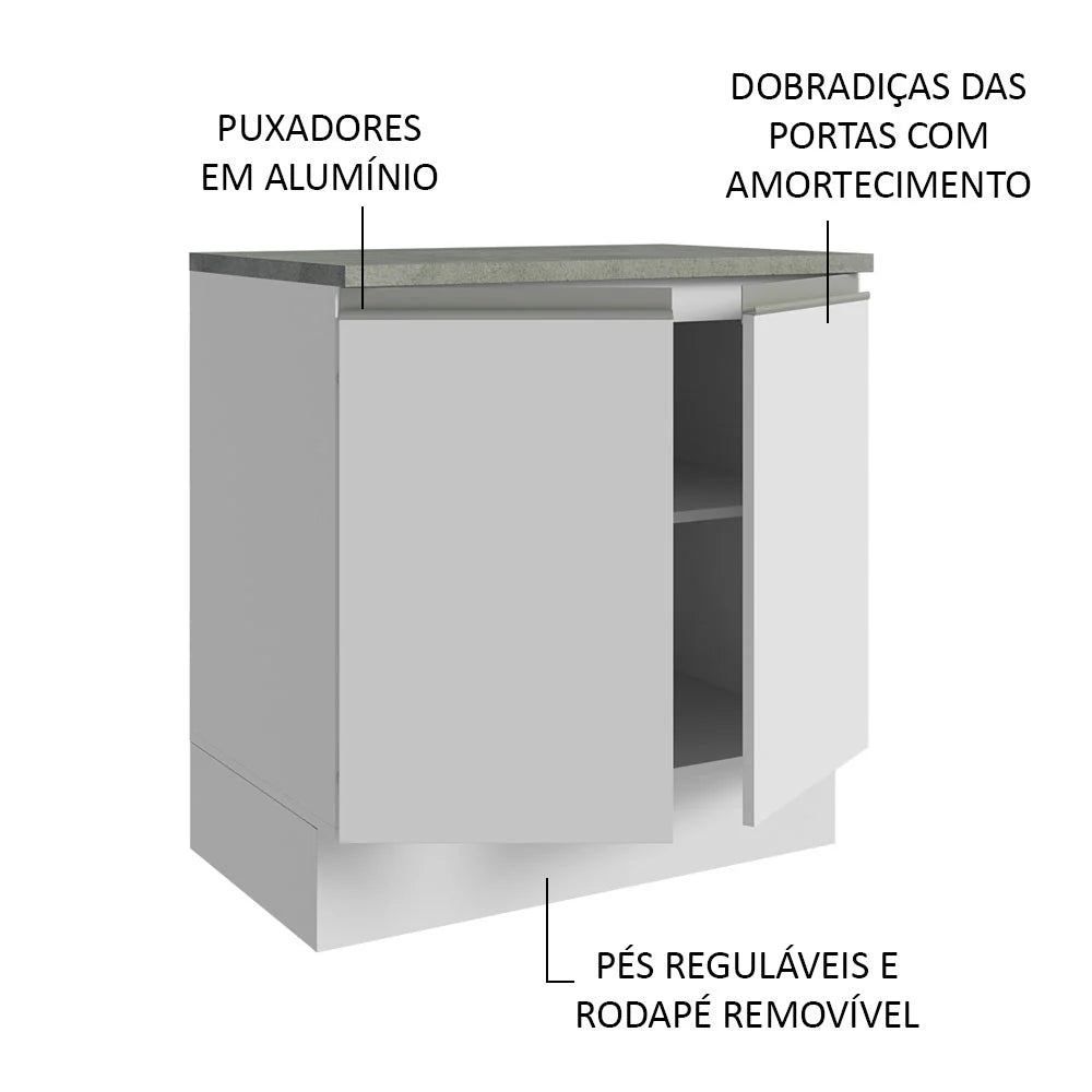 2025 Mueble Para Lavamanos Blanco 80x84cm Individual Sin Lavamanos Y Sin Cajones
