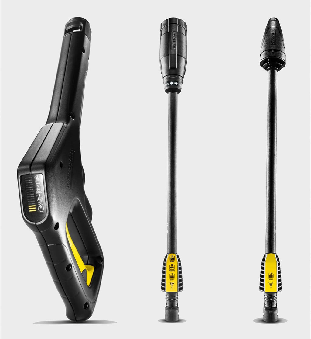 Kärcher K 3 Power Control pressure washer, pressure: 120 bar, flow rate: 380 l/h, yield: 25 m²/h, water filter, weight: 4.4 kg, high-pressure gun and hose, lance, turbo nozzle