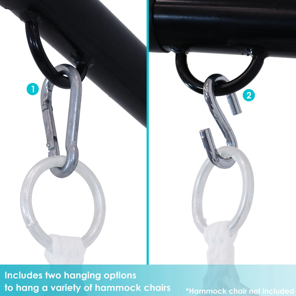 2025 Sunnydaze Hanging C-Stand para Silla Hamaca Colgante