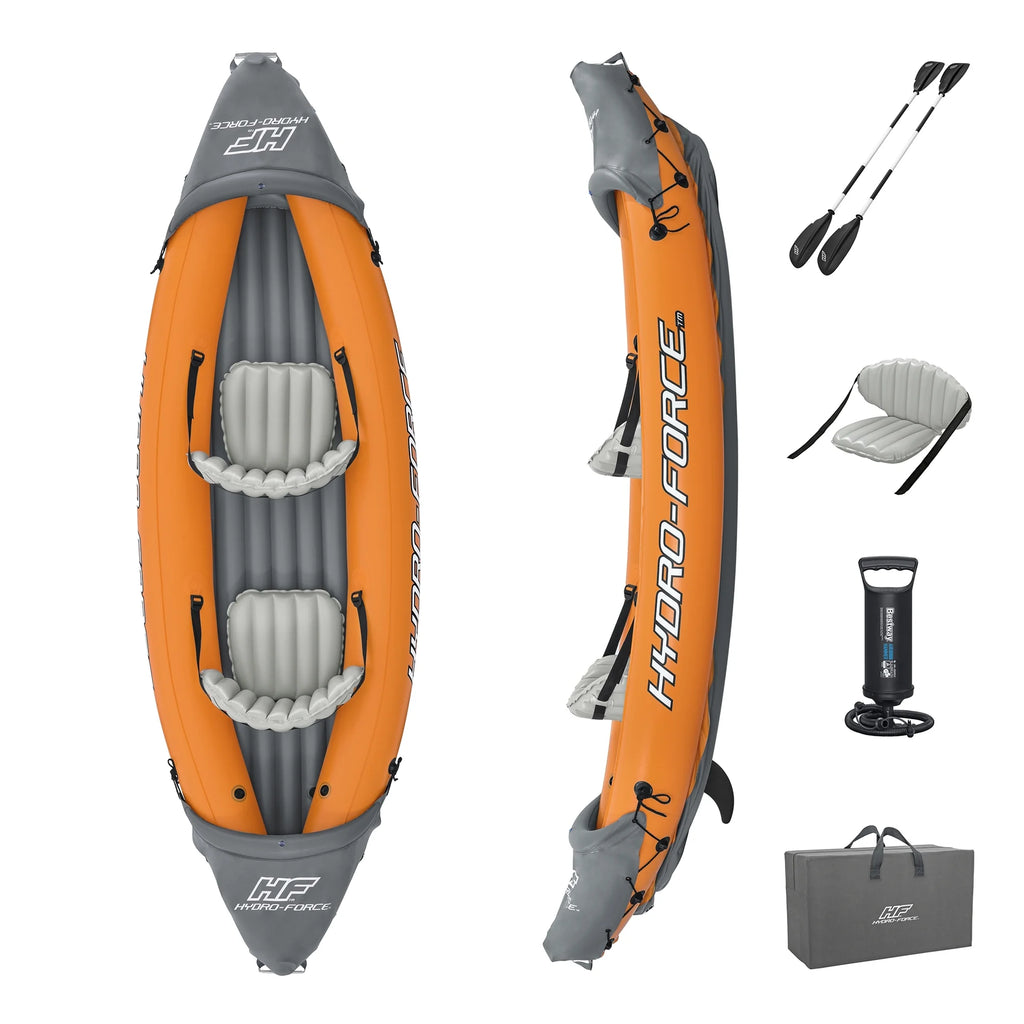 Kayak inflable Bestway Hydro Force Lite Rapid X2: kit para deportes acuáticos al aire libre