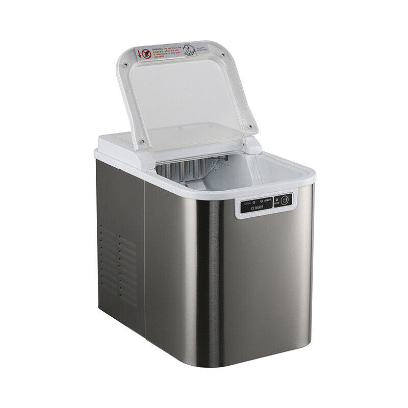 2025 Máquina de hacer hielo portátil CJC para mostrador con asa, bandeja de hielo y pala – para cocina, hogar, fiestas – 110V