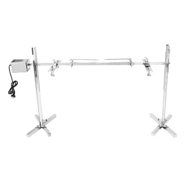 Asador giratorio de acero inoxidable INTSUPERMAI con trípode, motor eléctrico y capacidad de 40 kg para cordero