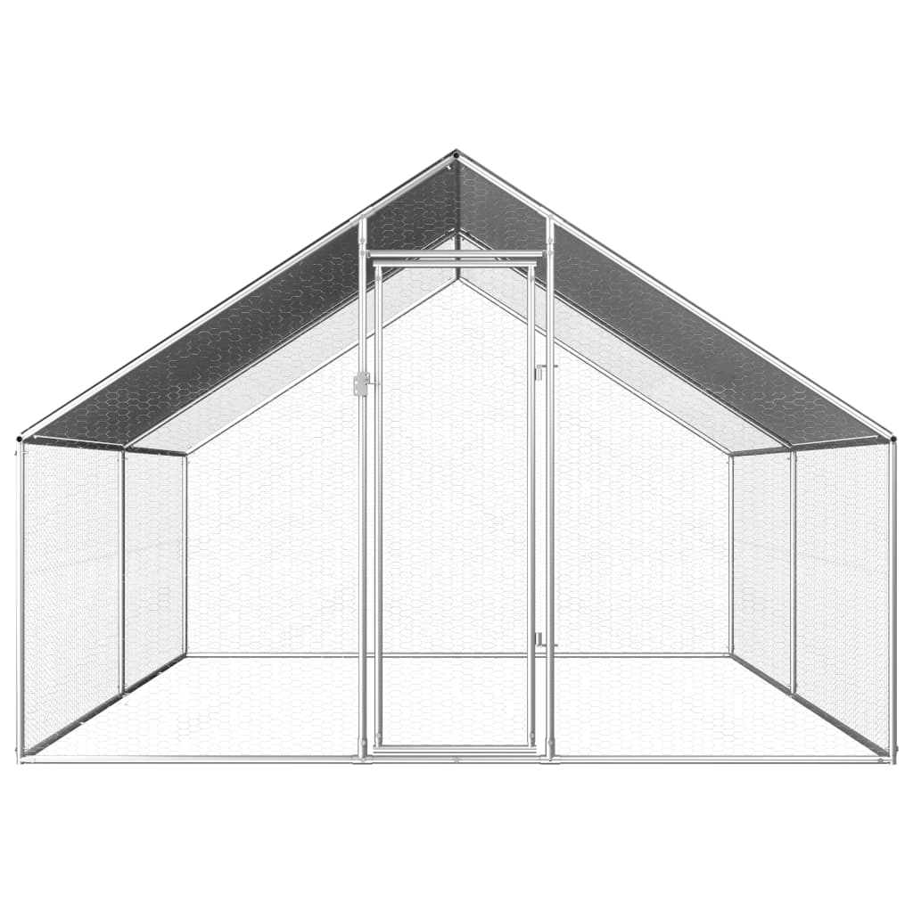 2025 Recinto para gallinas de acero 2,75 x 4 x 1,92 m – Parque exterior seguro para aves de corral y pequeños animales