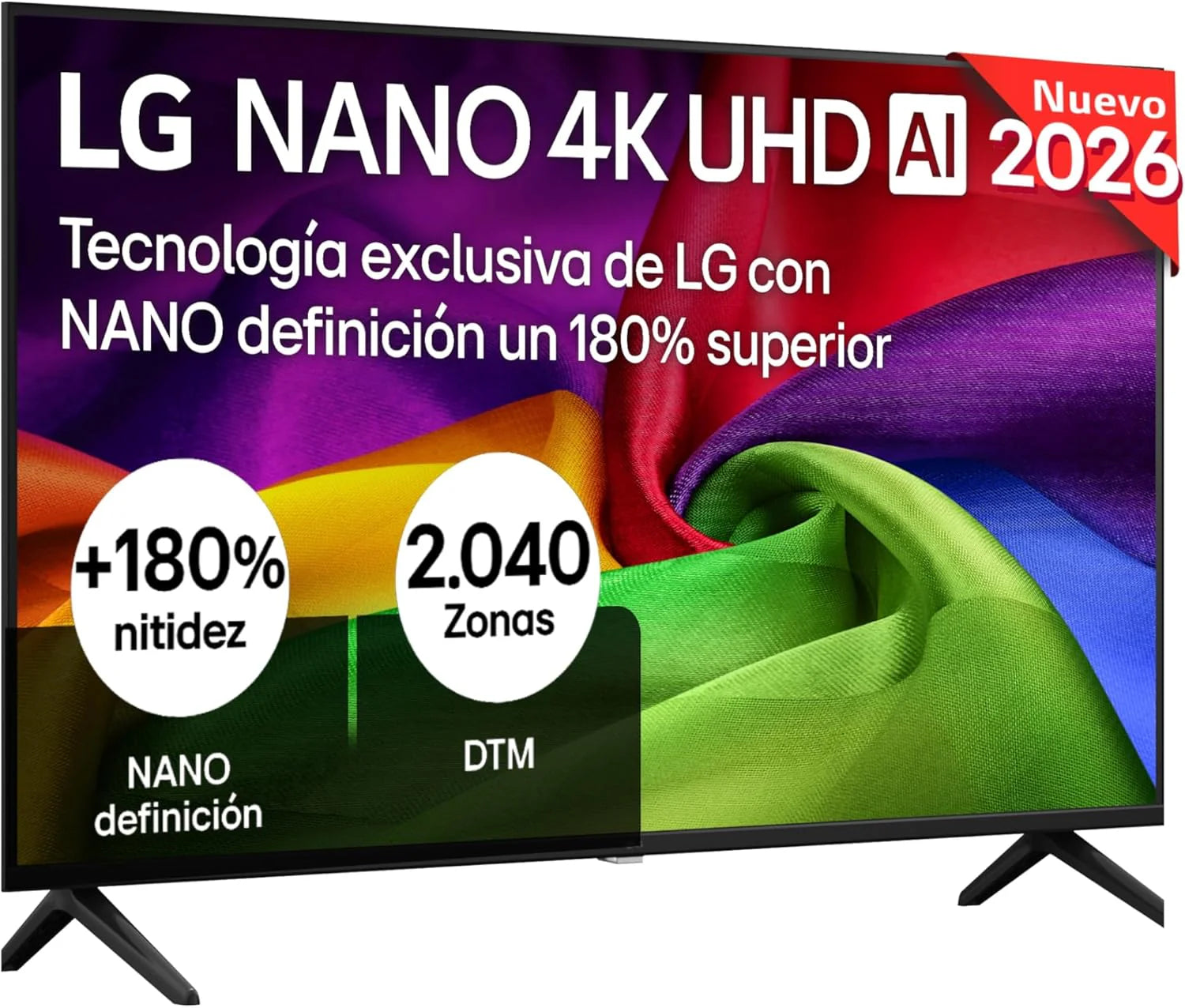 LG 43UA73006LA - TV 43", UHD 4K, WebOS 25, Ultimate IA, HDR10 Pro, Super Upscaling, Dolby Digital Plus, Google Assistant, Black