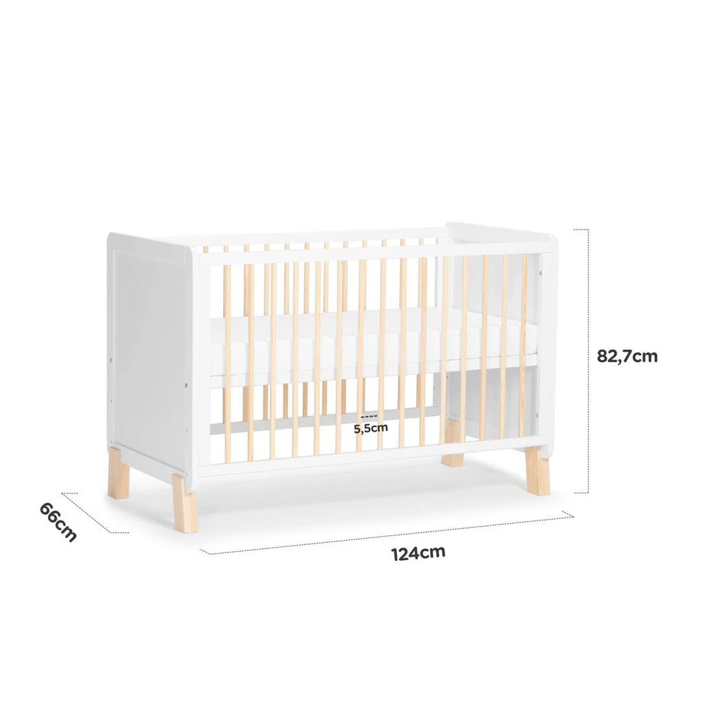 2025 Cuna/cama de transición de madera Nico 120x60cm