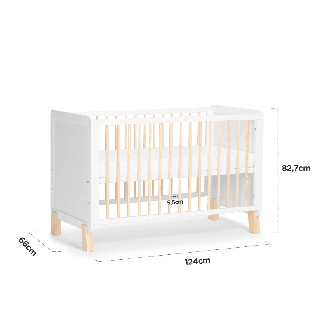 2025 Cuna/cama de transición de madera Nico 120x60cm