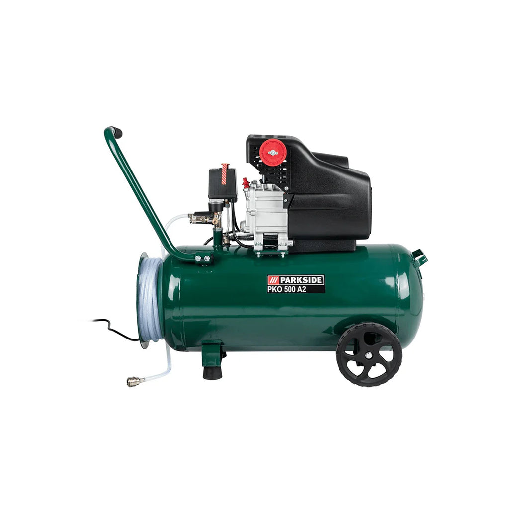 2025 Compresor PARKSIDE PKO 500 A2 | 1.8 kW (2.45 HP) | Depósito de 50 L | Hasta 10 bar de presión | Bajo nivel de ruido y vibración