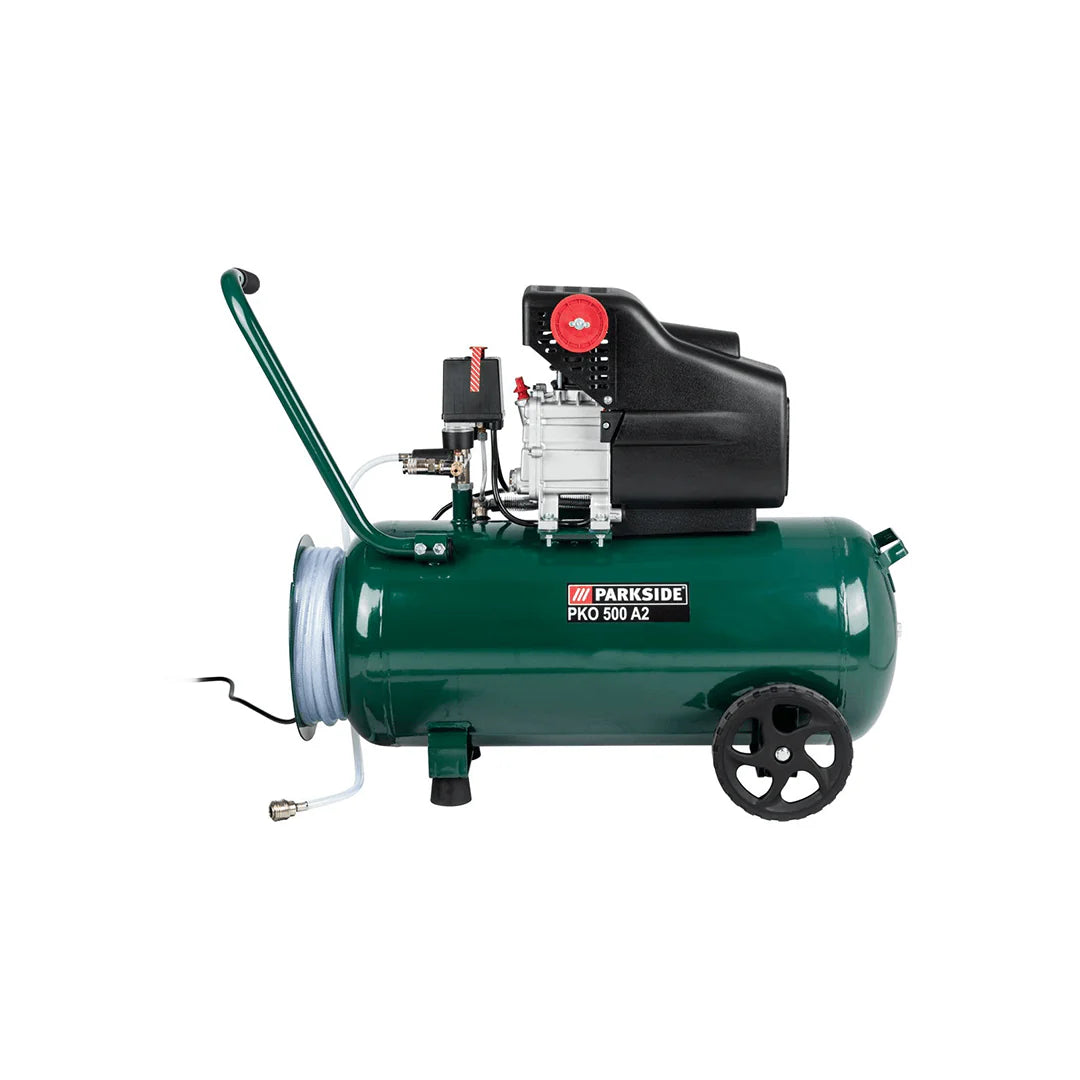2025 Compresor PARKSIDE PKO 500 A2 | 1.8 kW (2.45 HP) | Depósito de 50 L | Hasta 10 bar de presión | Bajo nivel de ruido y vibración
