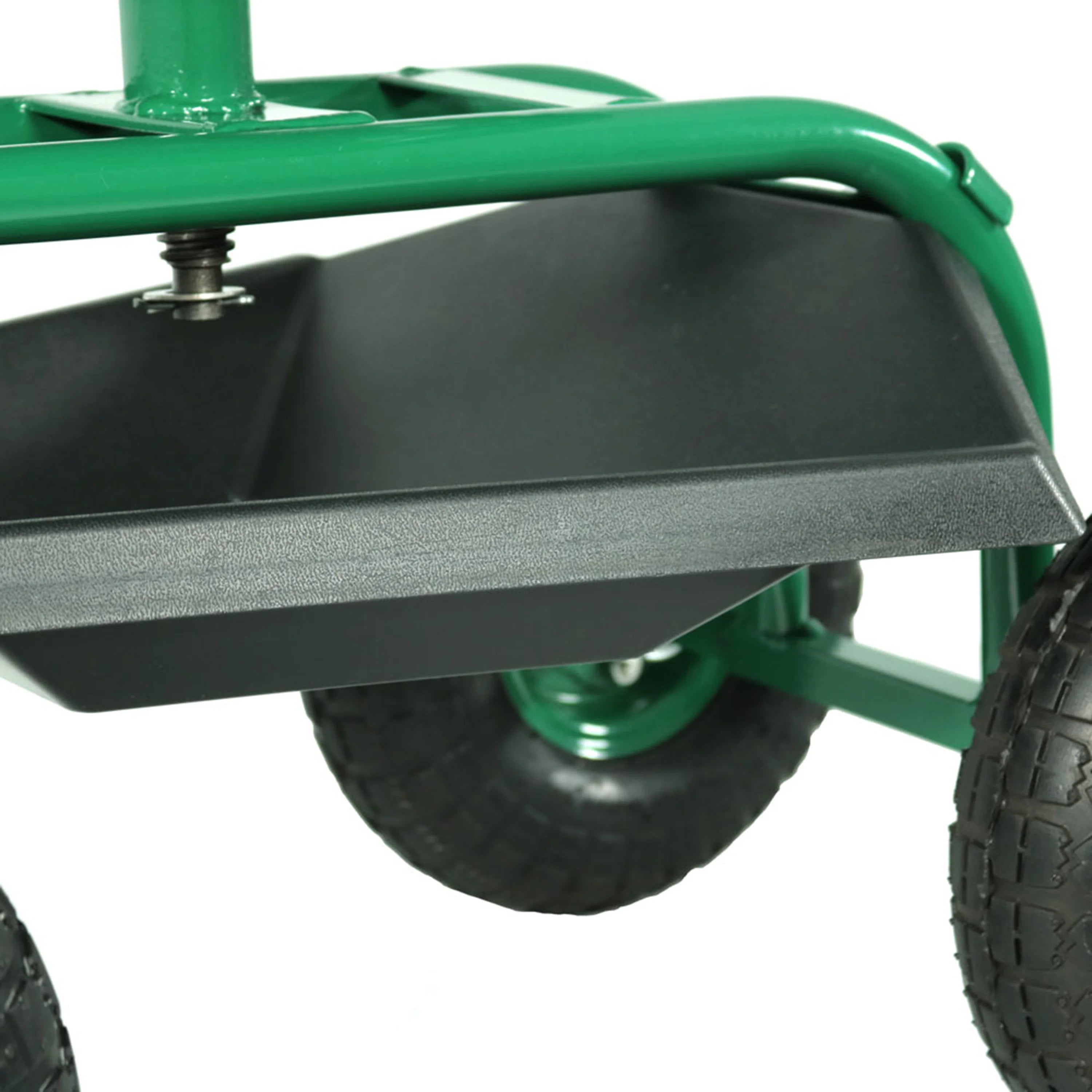 2025 Carrito de Jardín Rodante Sunnydaze con Asiento Giratorio de 360 Grados y Bandeja para Herramientas