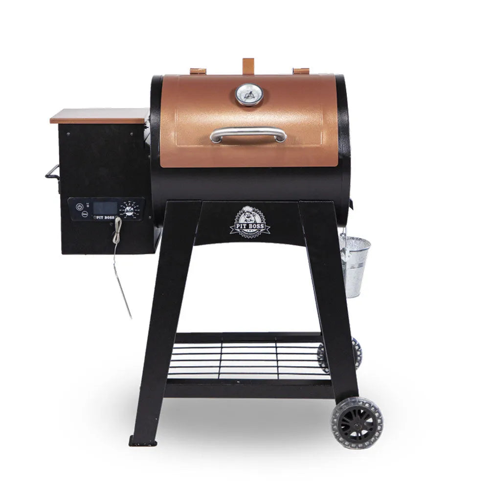 Parrilla de pellets de madera Pit Boss Lexington con superficie de cocción de 540 pulgadas cuadradas, placa de cocción y termómetro para carne