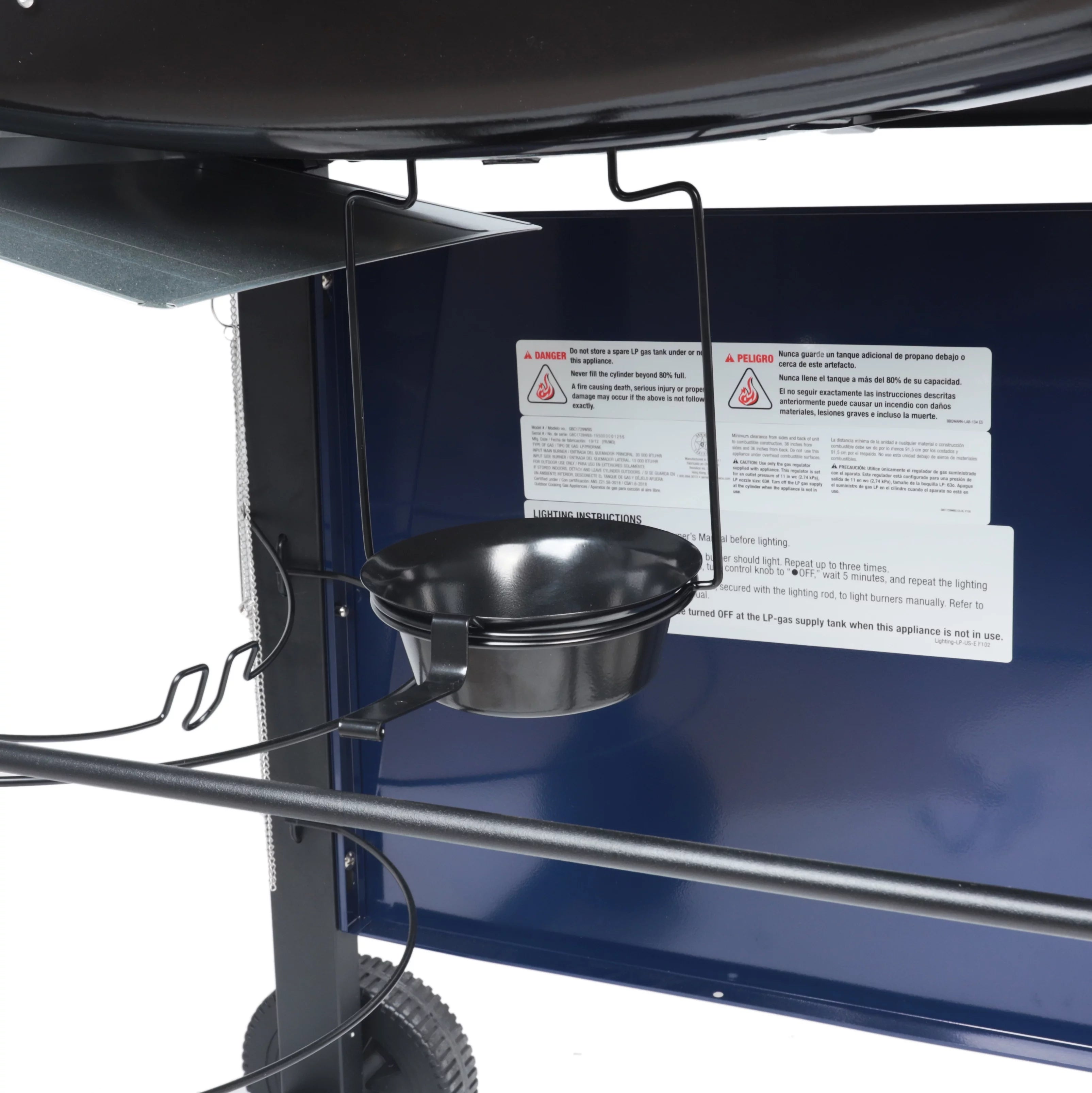 2025 Parrilla a gas RevoAce de 3 quemadores con quemador lateral, color azul zafiro, modelo GBC1729WBS, nueva