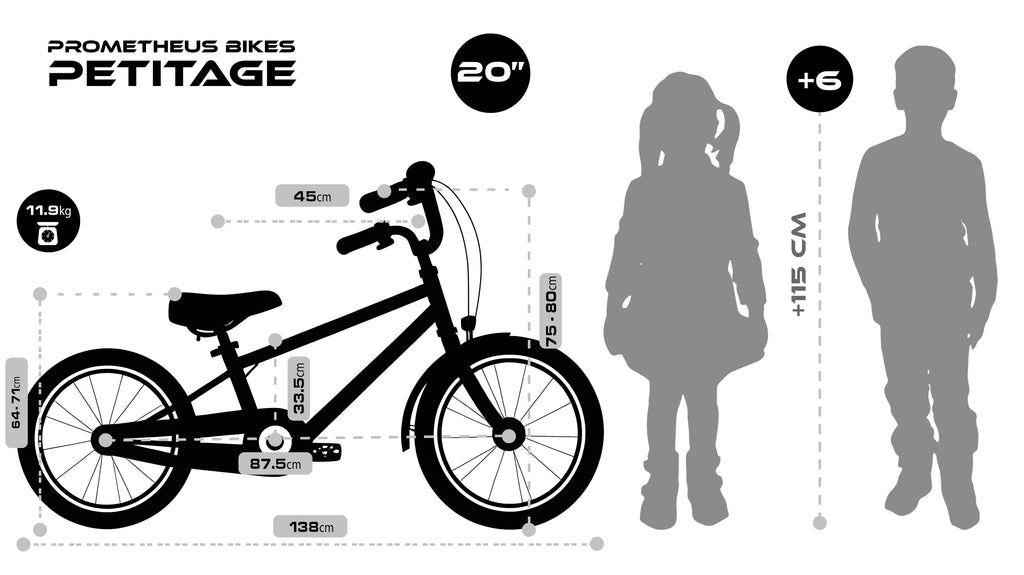 2025 Bicicleta Infantil Retro de 20 Pulgadas, Negra, para Niños de 6 a 7 Años