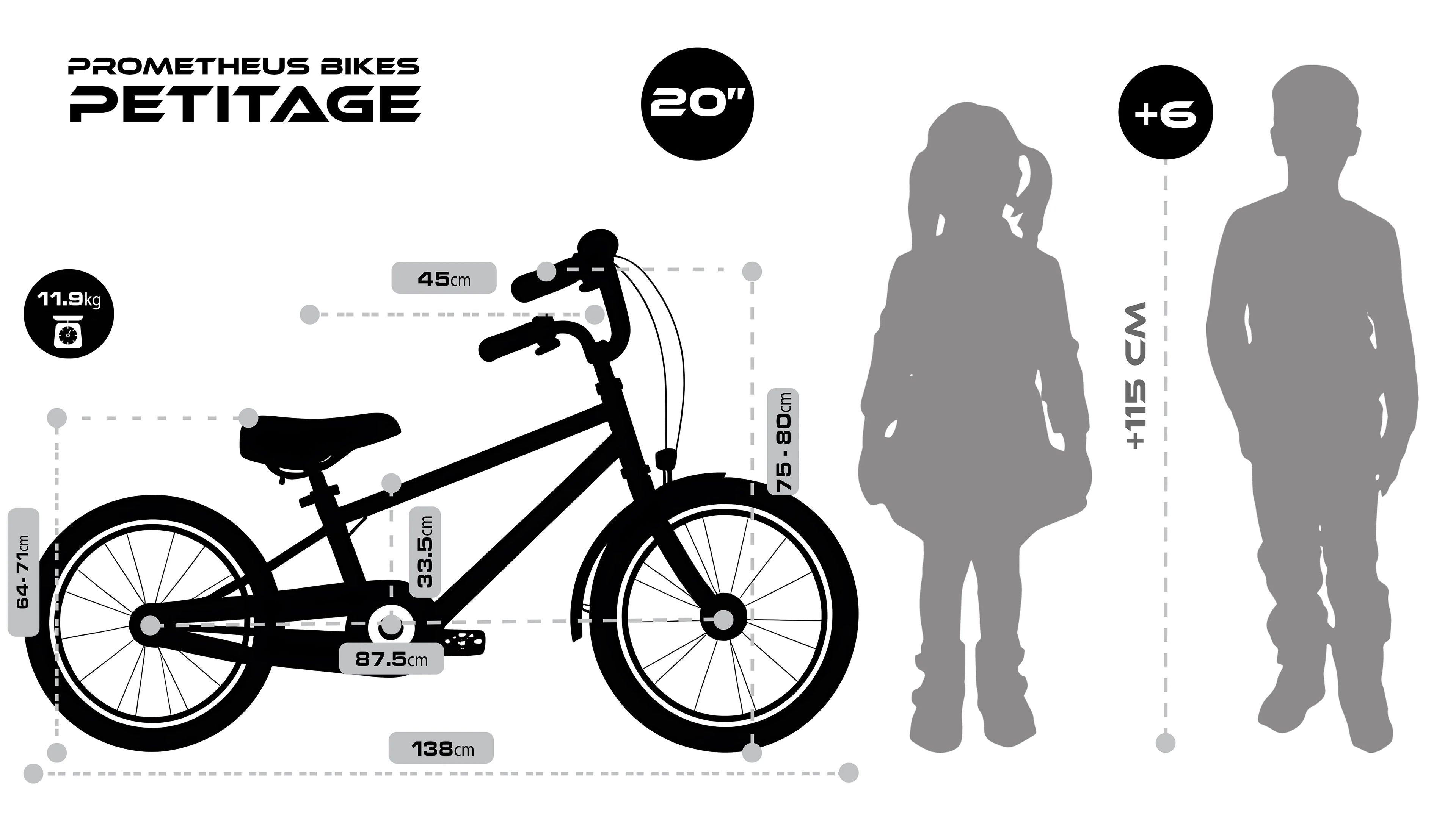2025 Bicicleta Infantil Retro de 20 Pulgadas, Negra, para Niños de 6 a 7 Años