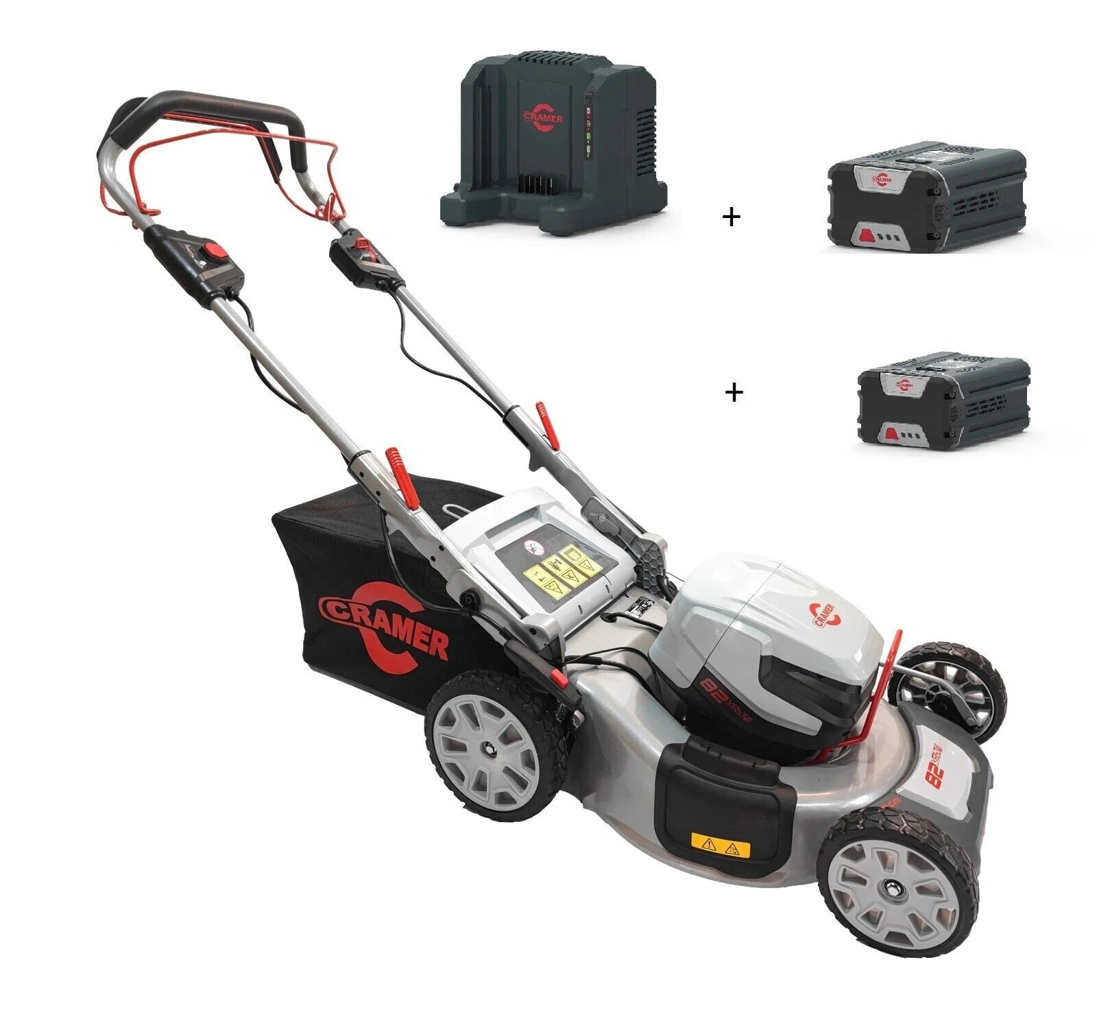 2025 Cortacésped profesional a batería Cramer 82LM51SX – 51 cm, tracción variable, doble batería 82 V 3 Ah incluida
