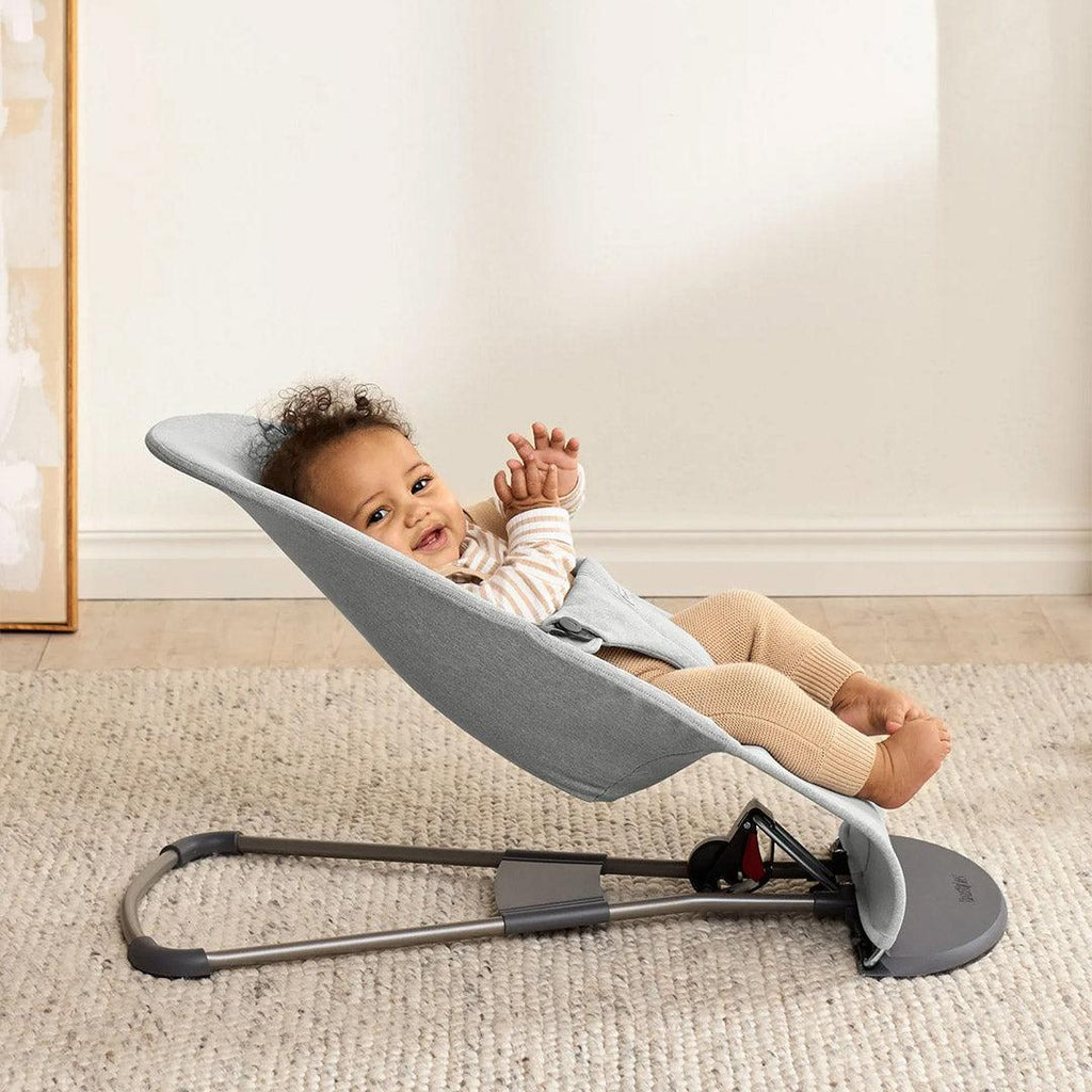 BabyBjörn Bouncer Bliss Woven Mélange -Gris claro