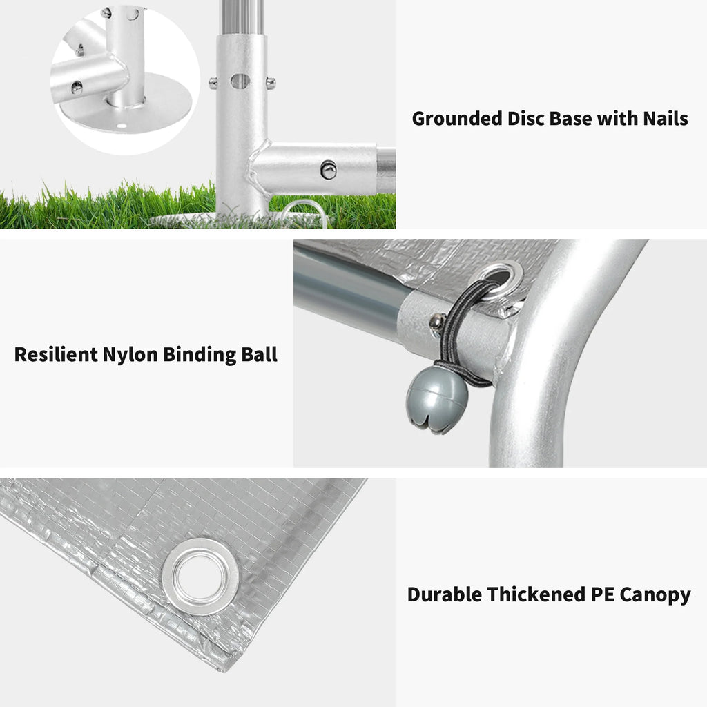 2025 Cercado para gallinas Dextrus 40 x 30 x 2 m – gran gallinero metálico en forma de flecha, con acceso a la perrera, jaula para aves exterior con cubierta impermeable y malla, para jardín y espacios exteriores.