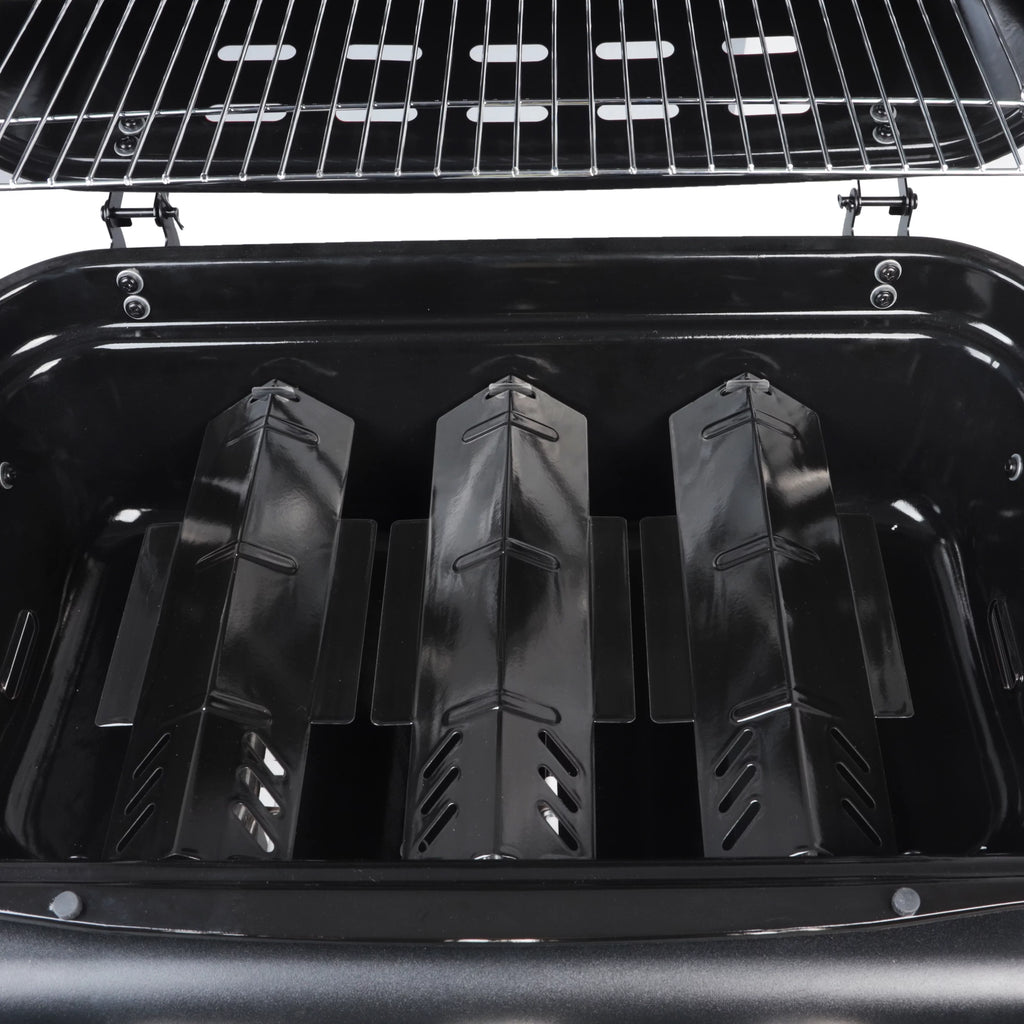 2025 Parrilla a gas RevoAce de 3 quemadores con quemador lateral, color azul zafiro, modelo GBC1729WBS, nueva