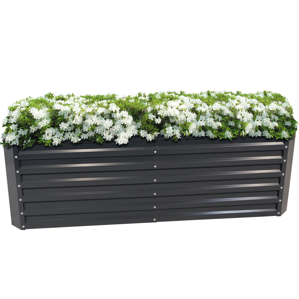 2025 Cama Elevada Rectangular para Jardín Sunnydaze de Acero Galvalume - 180 cm