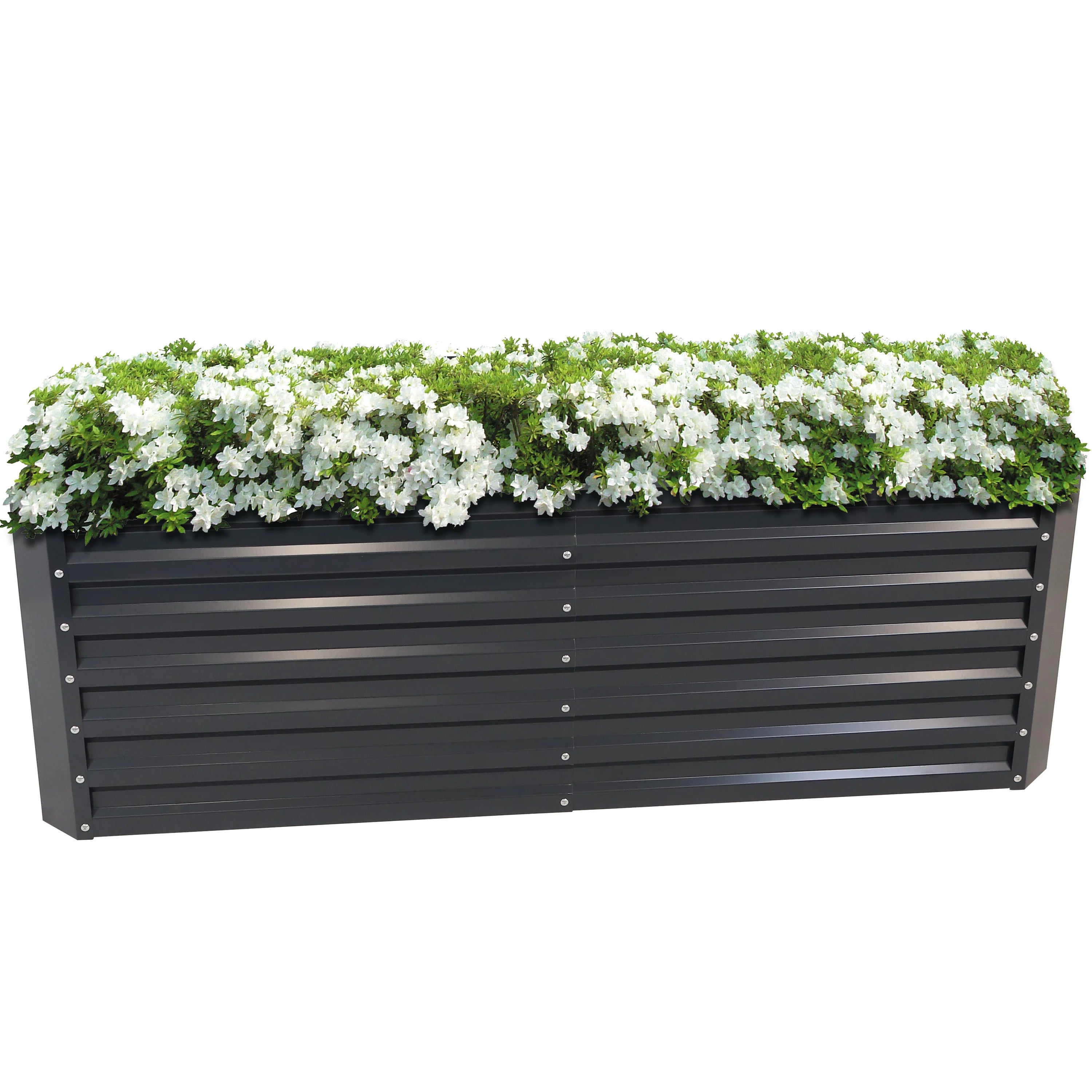 2025 Cama Elevada Rectangular para Jardín Sunnydaze de Acero Galvalume - 180 cm
