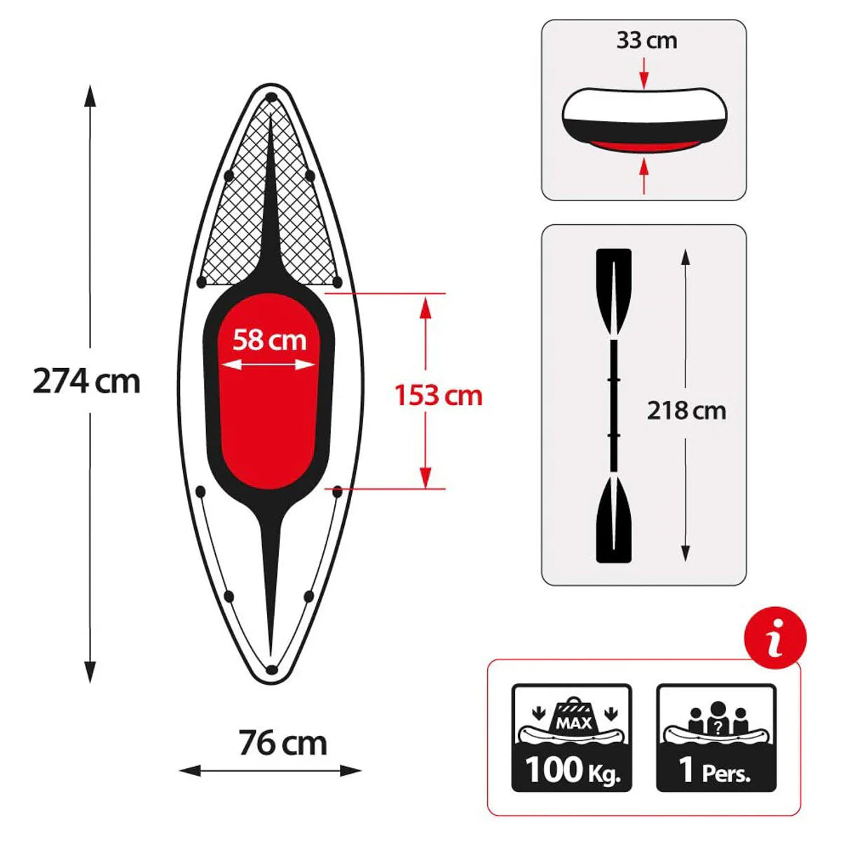 2025 Kayak Inflable Intex Challenger K1