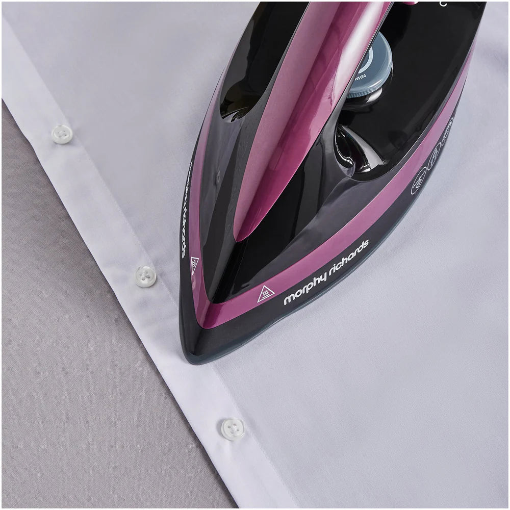 2025 Morphy Richards 332102 Speed Steam Pro - Centro de planchado con sistema de autolimpieza, 1,6L, Violeta - Planchado rápido y potente - Elimina las arrugas en una sola pasada