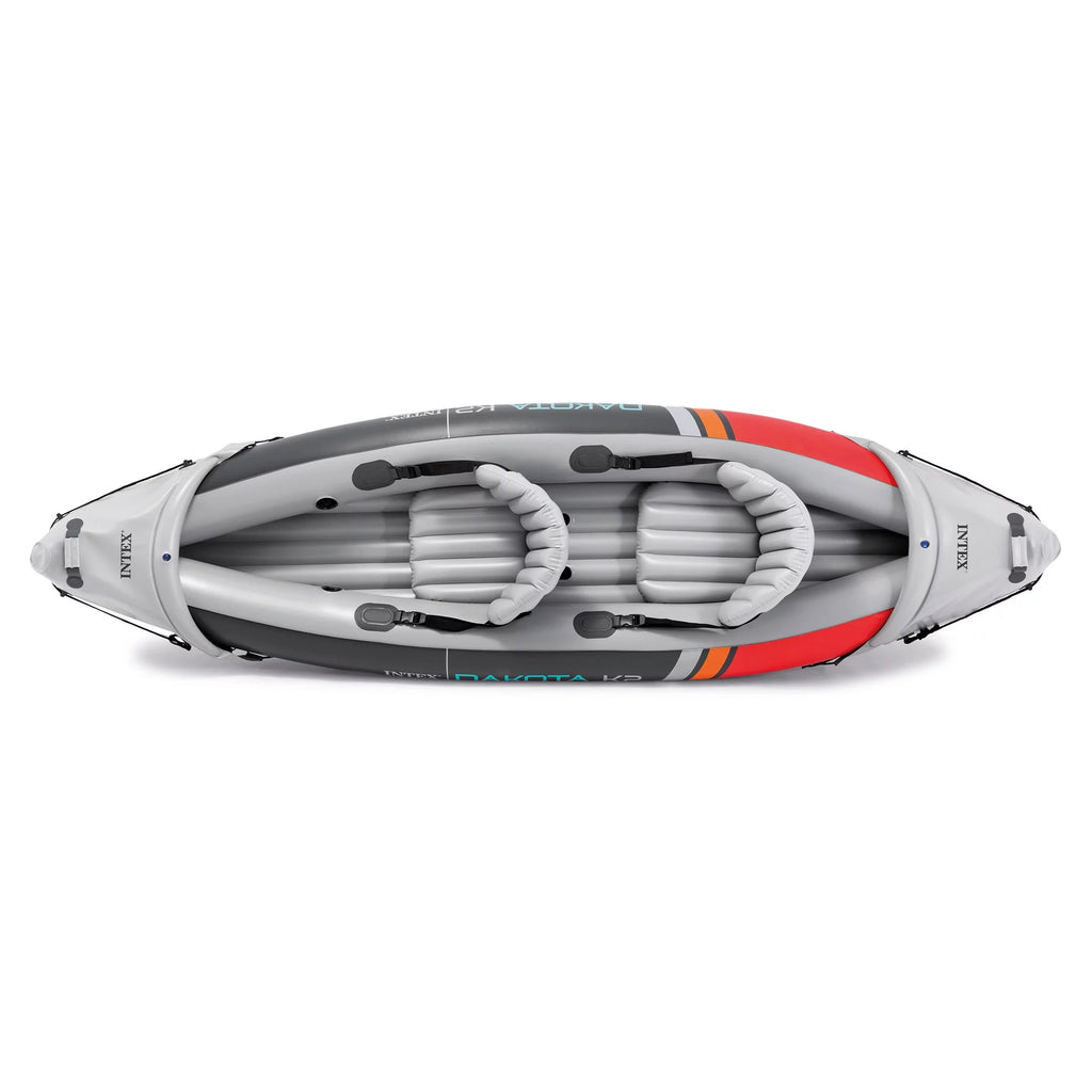 2025 Intex Dakota K2 Kayak inflable de vinilo para 2 personas, con remos y bomba – Caja abierta